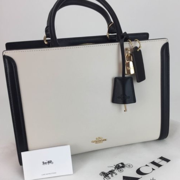 Coach Handbags - Limited Edition Coach Zoe Carryall Chalk Color Block Boutique Collectors Piece